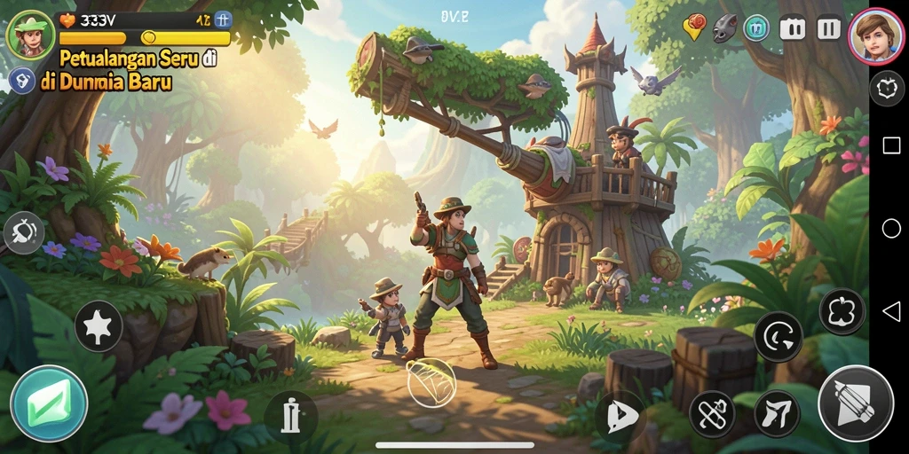 Gameplay 333V dengan tantangan petualangan yang menarik dan visual menawan.
