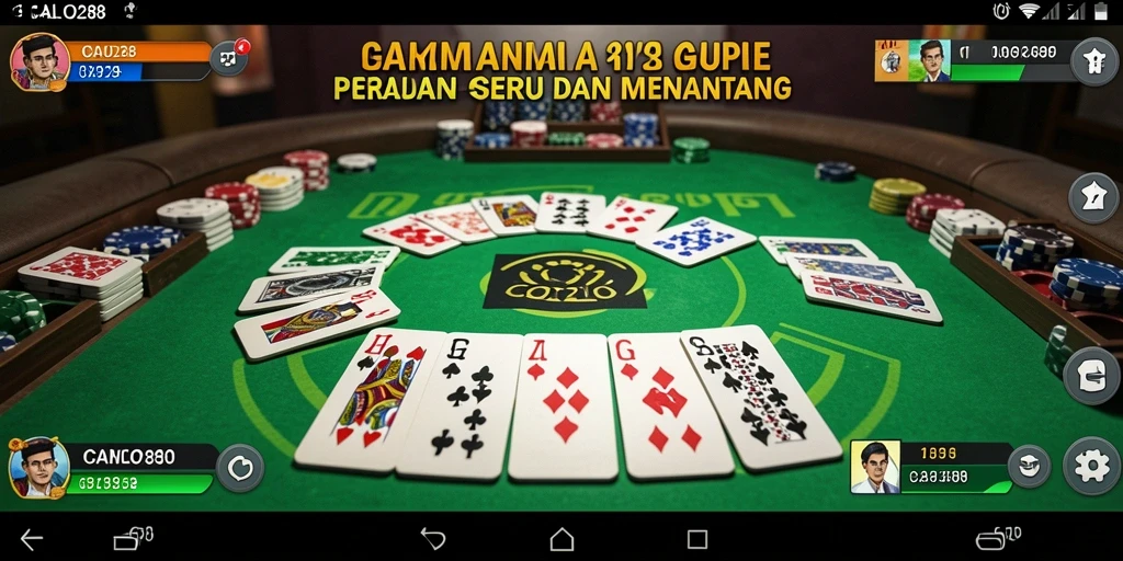 Tampilan gameplay seru dalam permainan Gaple CALO288.