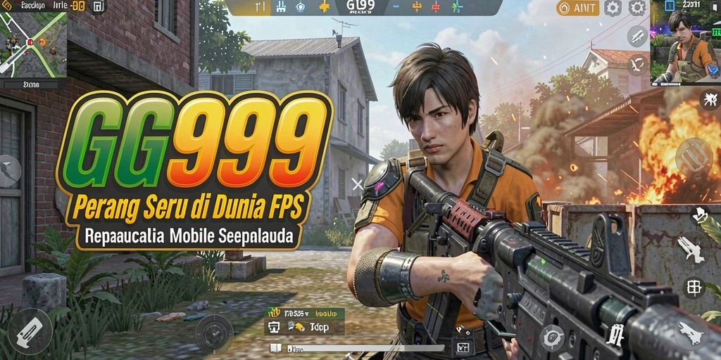 Screenshot gameplay GG999 menampilkan aksi seru di medan perang.