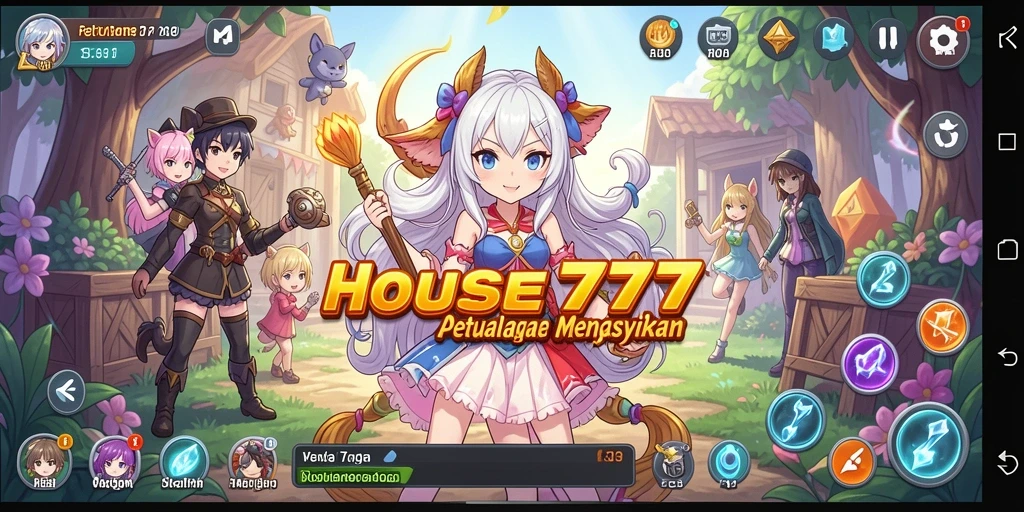 Gameplay seru dengan karakter anime menawan dalam HOUSE777.
