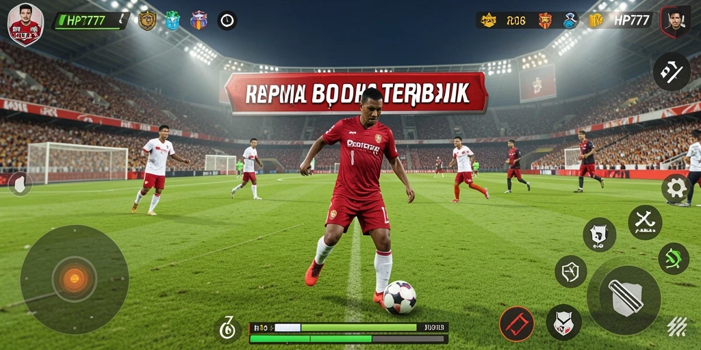 Tampilan gameplay HP777 yang menegangkan dan interaktif dalam pertandingan sepak bola.