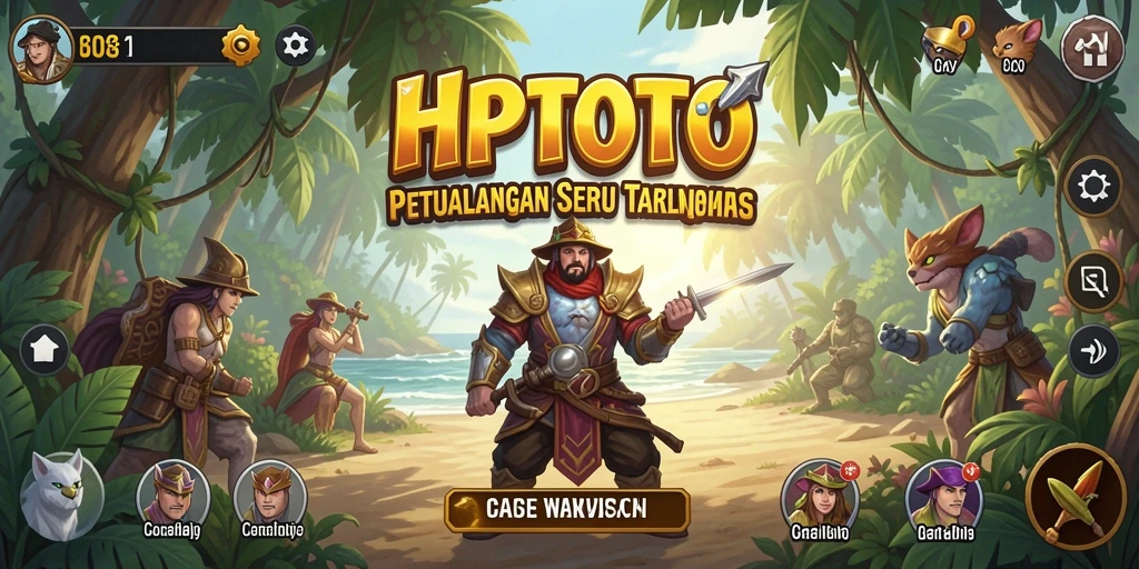 Screenshot HPTOTO menampilkan pemain yang menjelajahi hutan misterius.