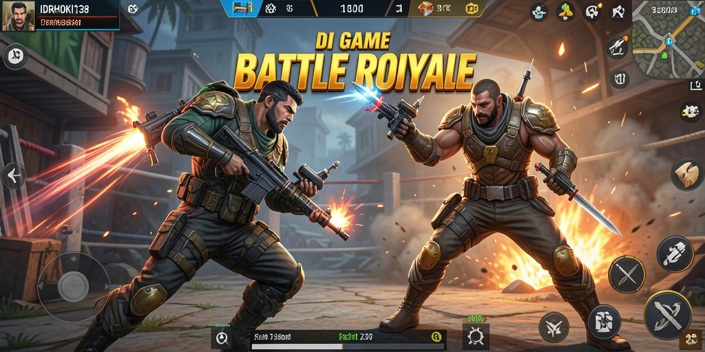 Tampilan seru dari gameplay <strong>IDRHOKI138</strong> dalam suasana pertarungan Battle Royale.