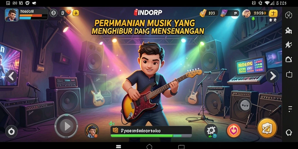 Gameplay <strong>INDORP</strong> yang seru dengan berbagai lagu menarik.
