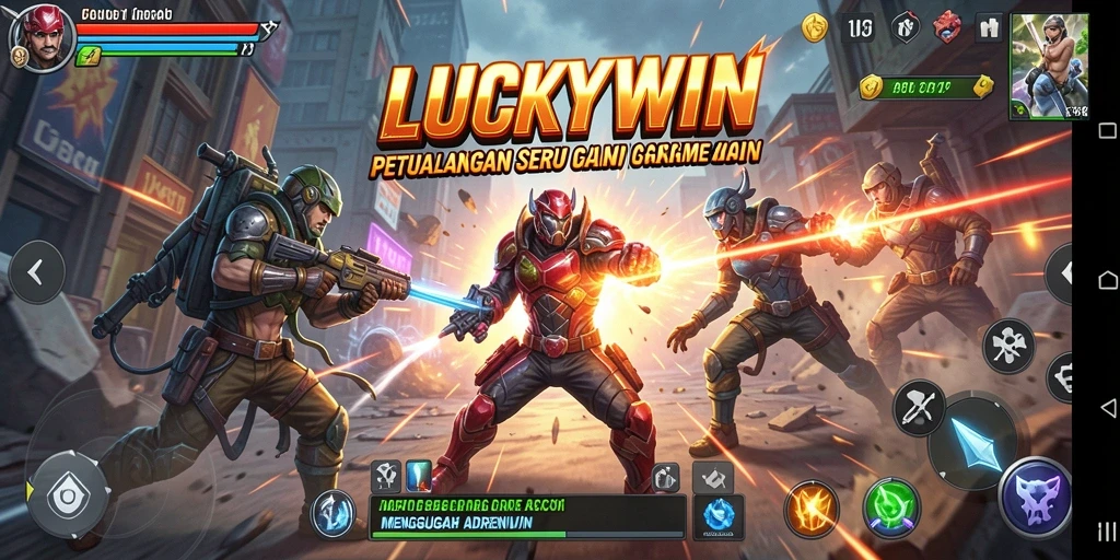 Screenshot menunjukkan aksi seru dalam permainan LUCKYWIN.