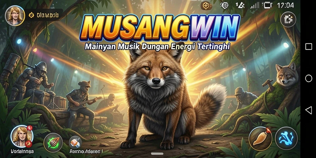 Screenshot gameplay MUSANGWIN menampilkan pengalaman musik yang seru dan interaktif.