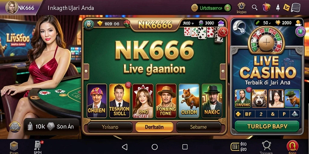 Gameplay Live Casino yang mendebarkan di NK666.