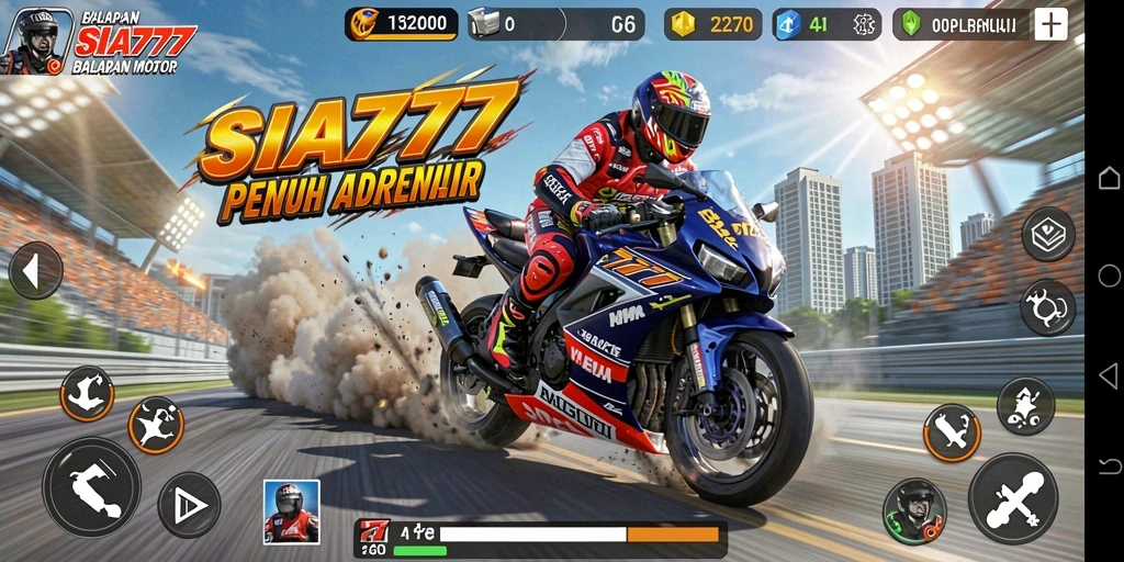 Gameplay seru balapan motor di SIA777 dengan kontrol responsif.
