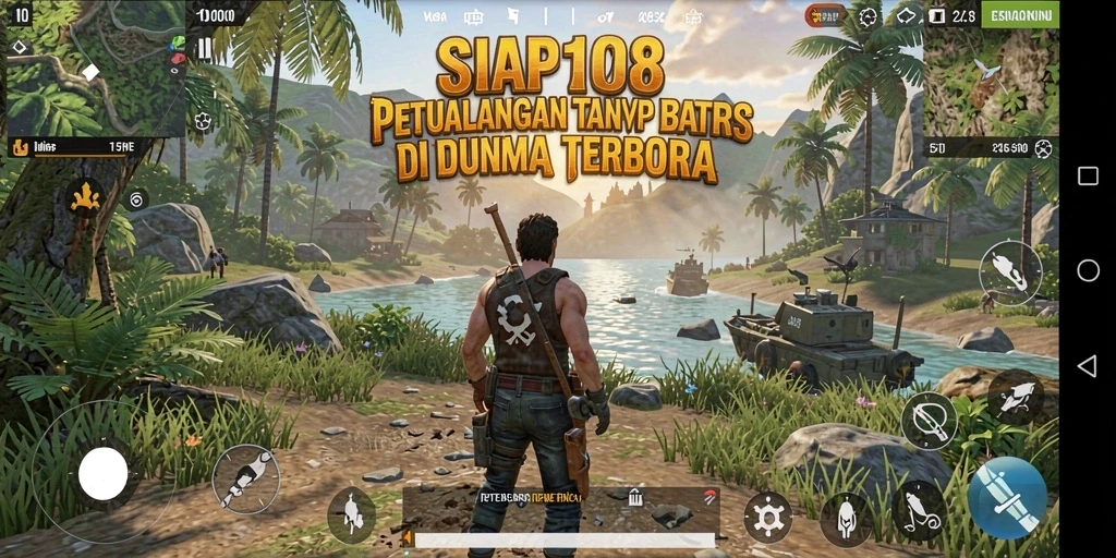Tampilan gameplay SIAP108 di dunia terbuka yang luas.