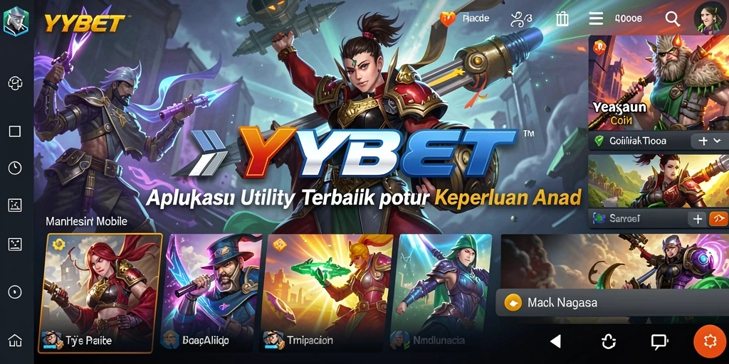 Tampilan antarmuka utama YYBET dengan fitur utility yang lengkap.